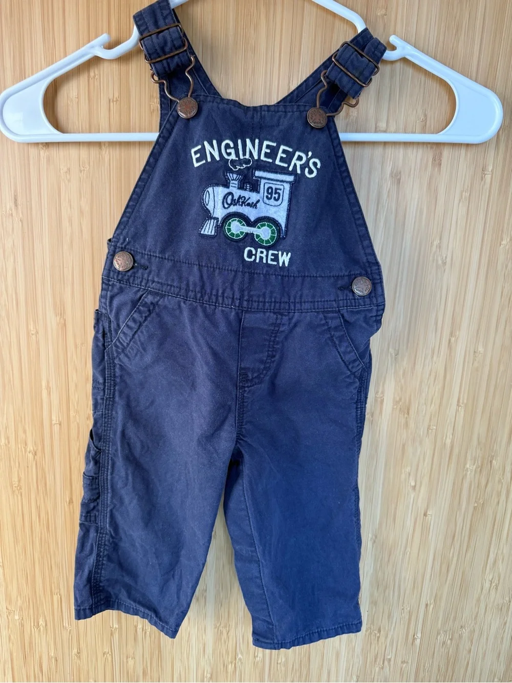 Oshkosh Navy Engineer's Crew Overalls with Train Embroidery